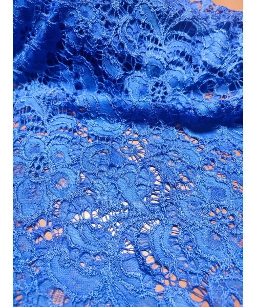 Elastyczna Koronka ażurowa Chabrowe kwiaty szer.150cm